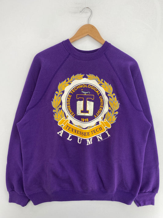 1990 TENNESSEE TECHNOLOGICAL UNIVERSITY Made in USA Size XL Vintage College Sweat-Shirt / G2101S