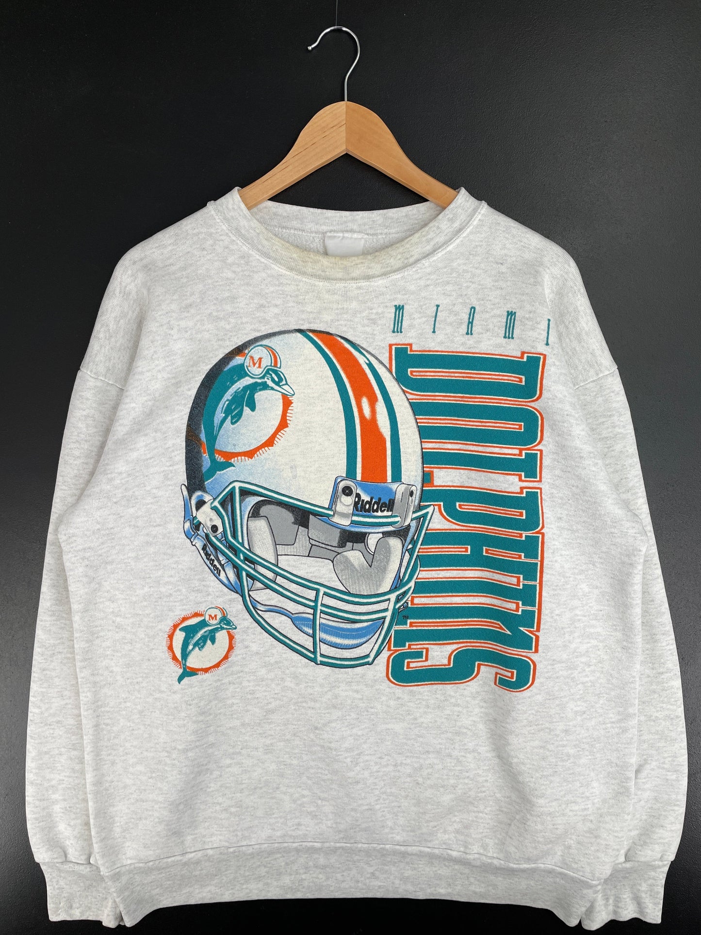 90’s MIAMI DOLPHINS Size Approx.XL NFL Sweat-shirt / F1179S
