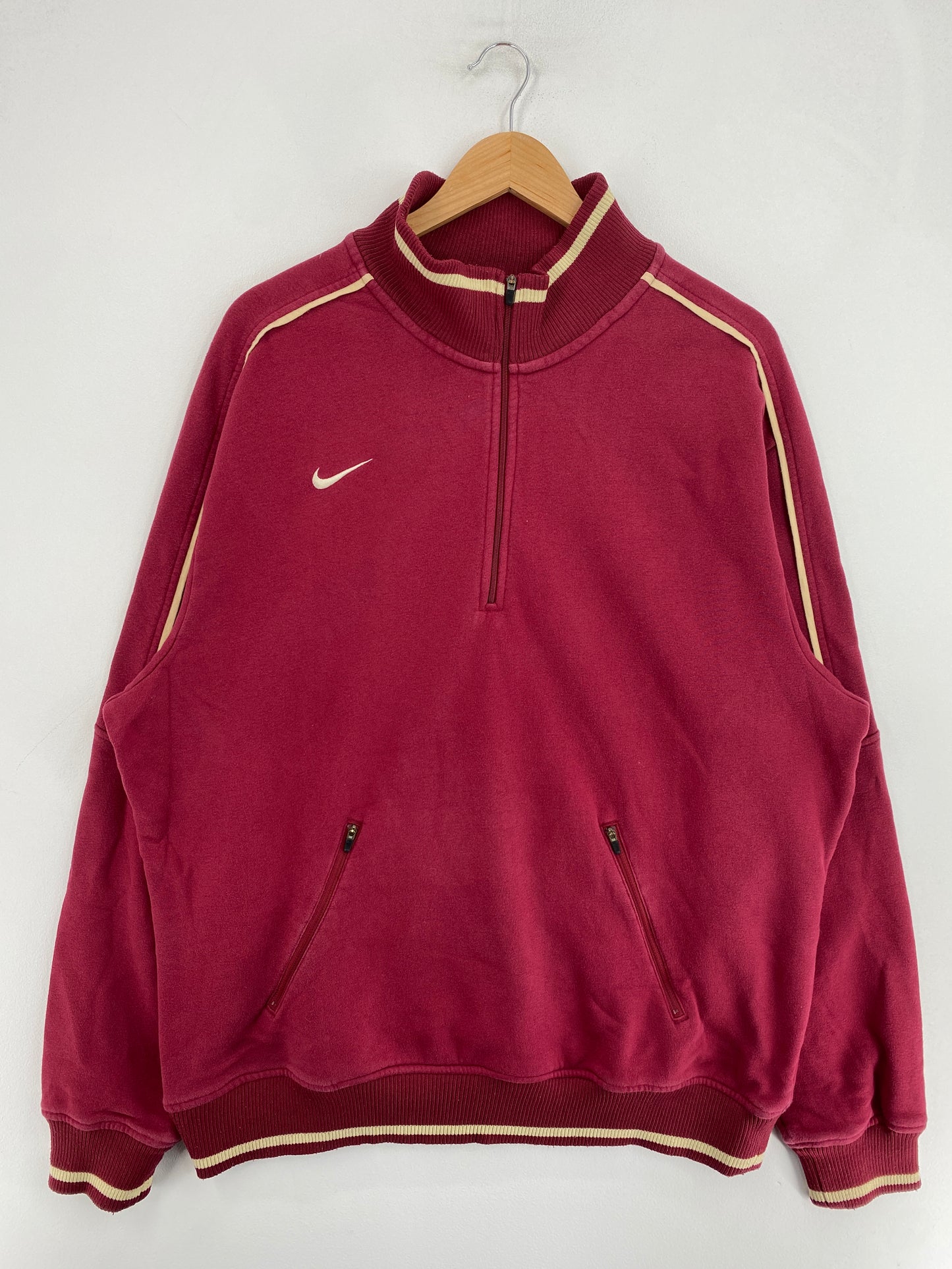 Vintage NIKE MINI SWOOSH Size XL Half Zip-up Sweat-shirt / G7103S
