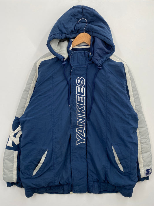 90’s STARTER x NEW YORK YANKEES Size M MLB Padded Nylon Jacket / G6076N