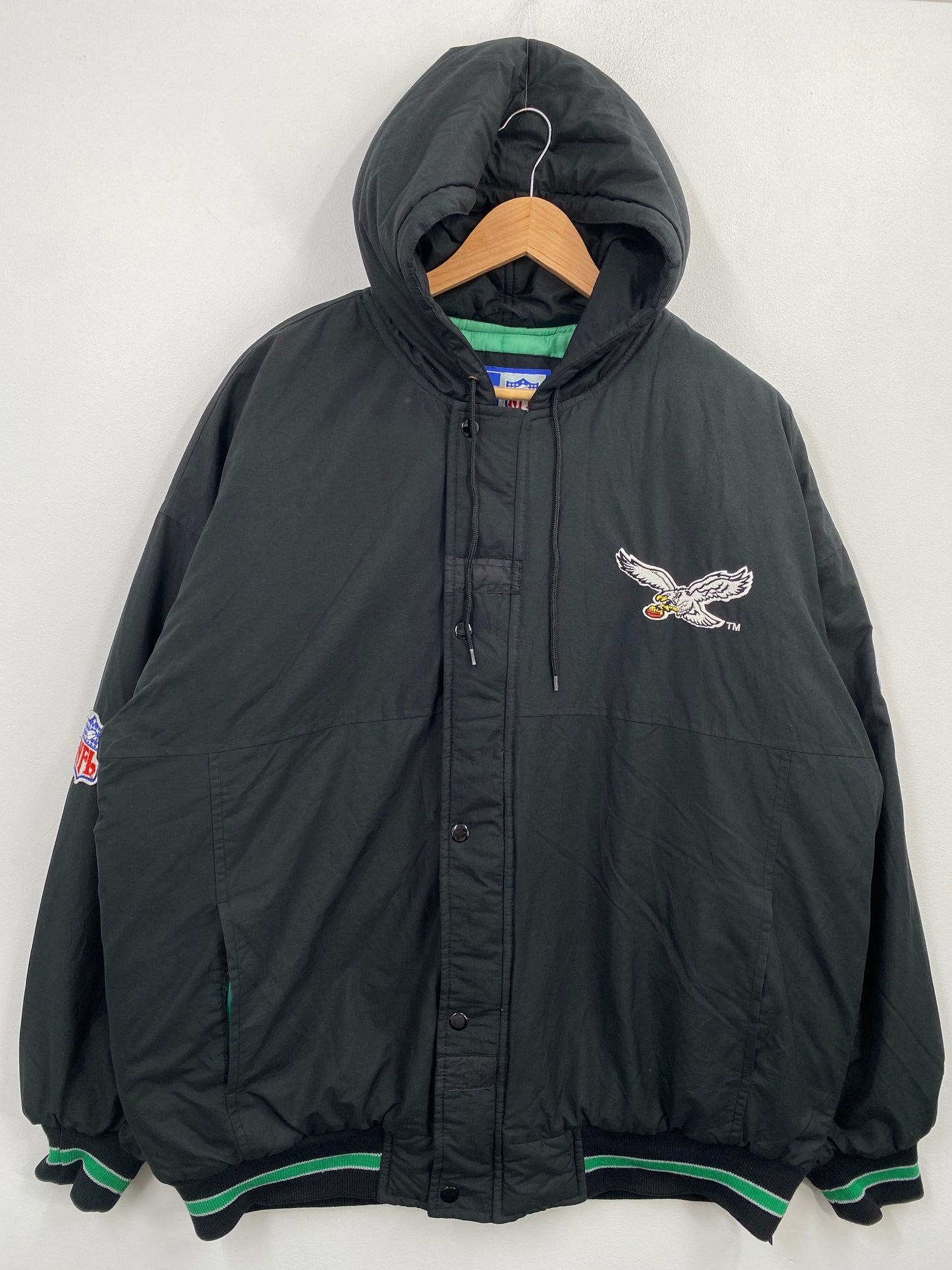 90’s STARTER x PHILADELPHIA EAGLES Size XXL NFL Padded Nylon Jacket / G6079N