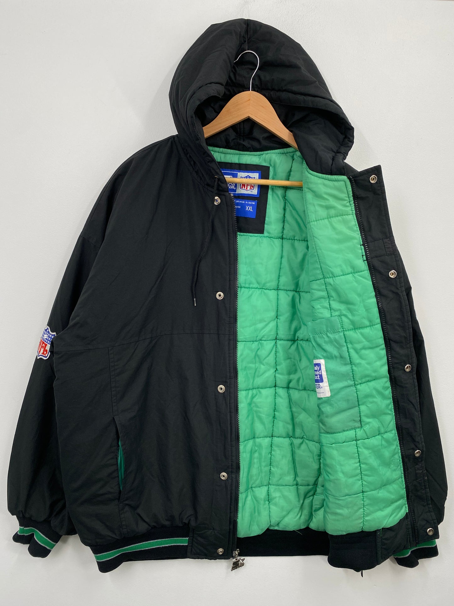 90’s STARTER x PHILADELPHIA EAGLES Size XXL NFL Padded Nylon Jacket / G6079N