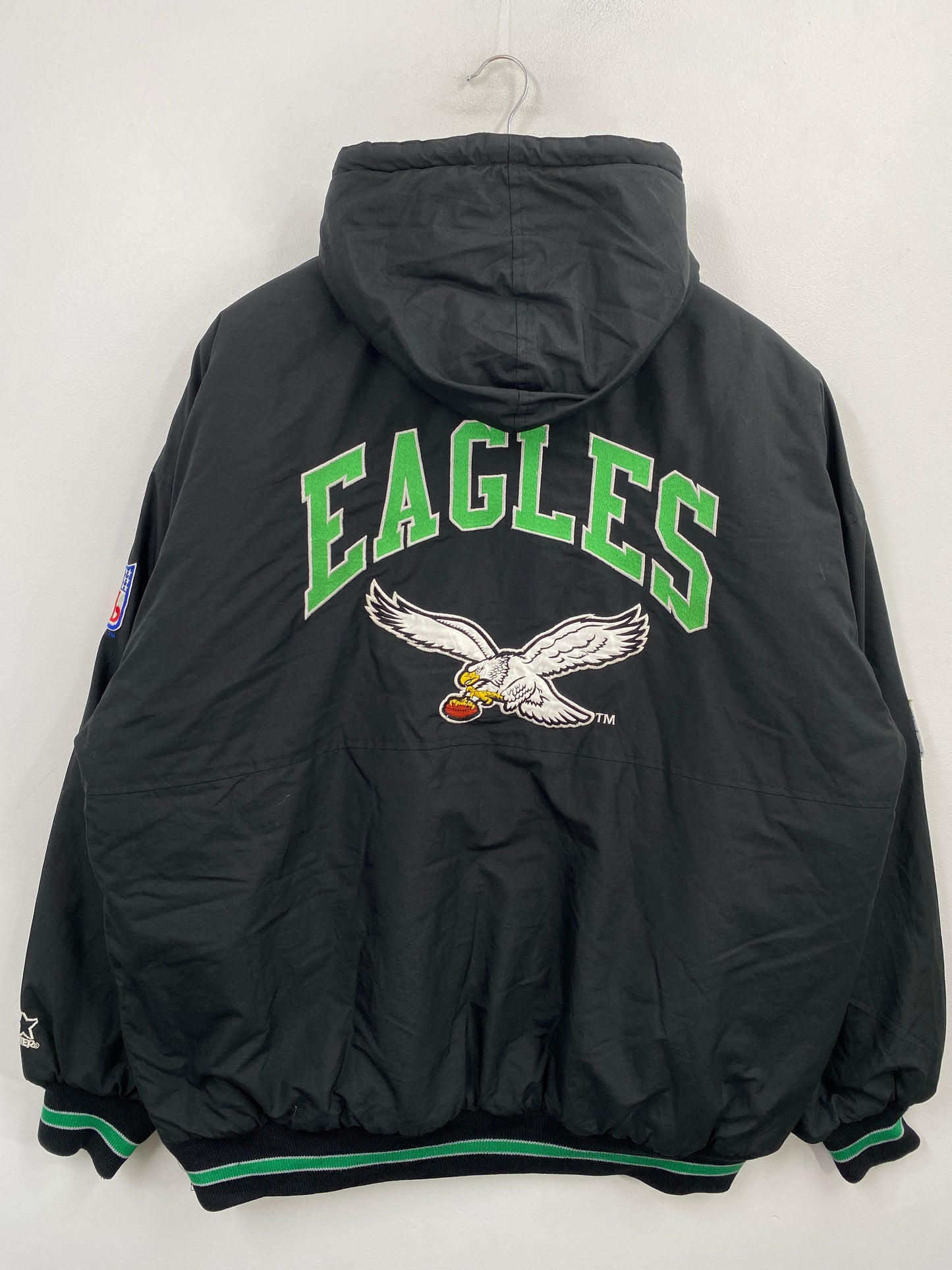 90’s STARTER x PHILADELPHIA EAGLES Size XXL NFL Padded Nylon Jacket / G6079N