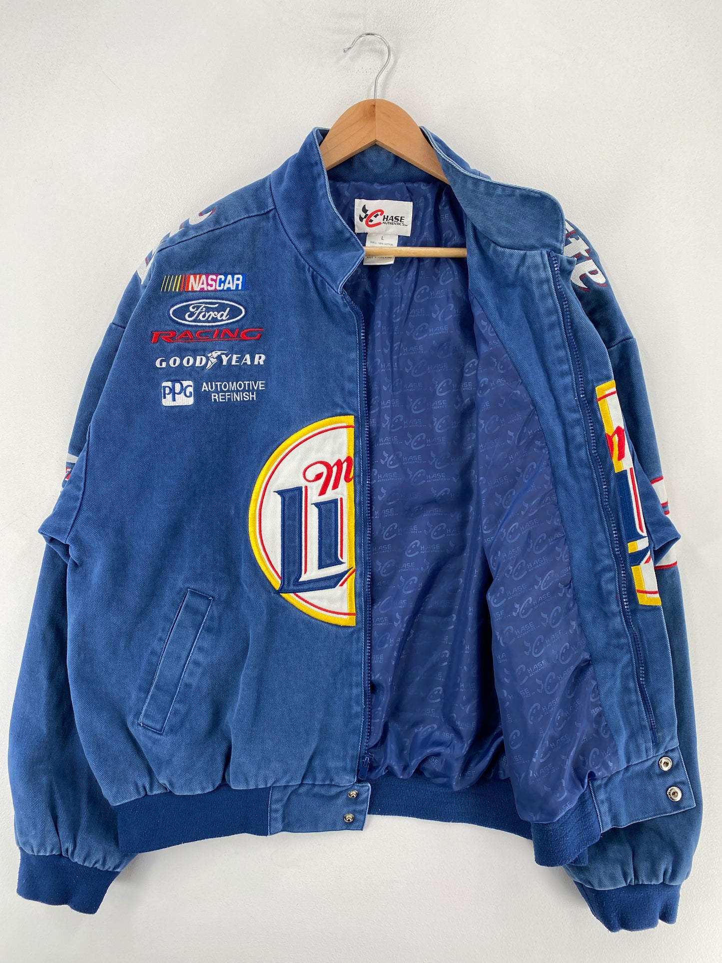 Vintage MILLER LITE Size L Racing Jacket / F8870N