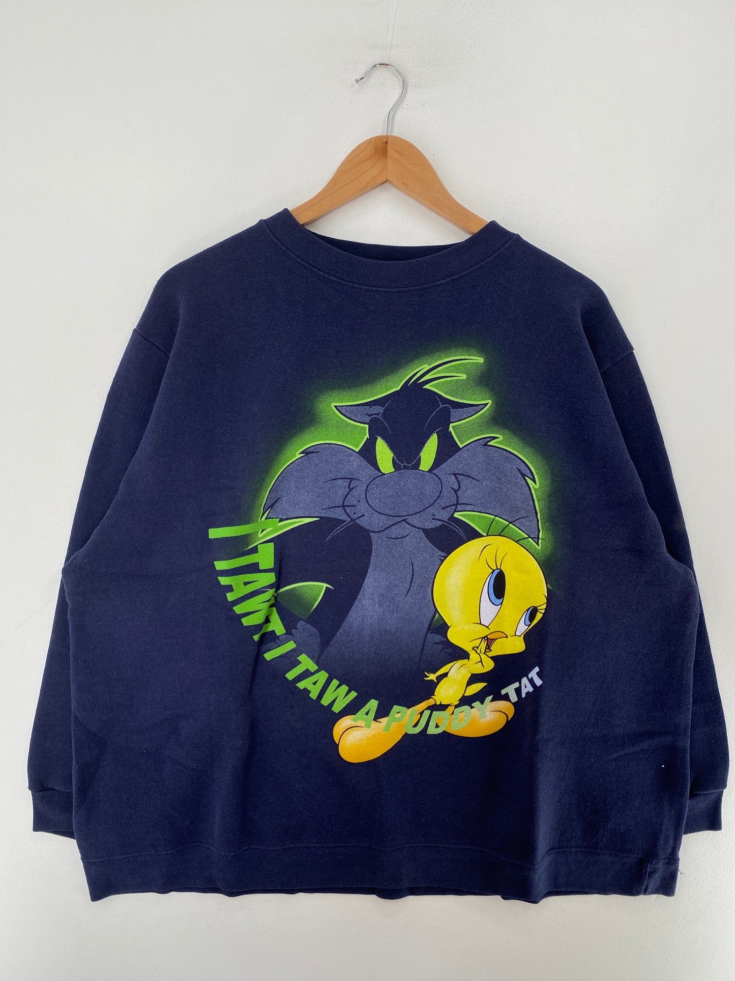 1999 LOONEY TUNES Size No Tag (Approx.Ladies M) Vintage Sweat-shirt / G4071S