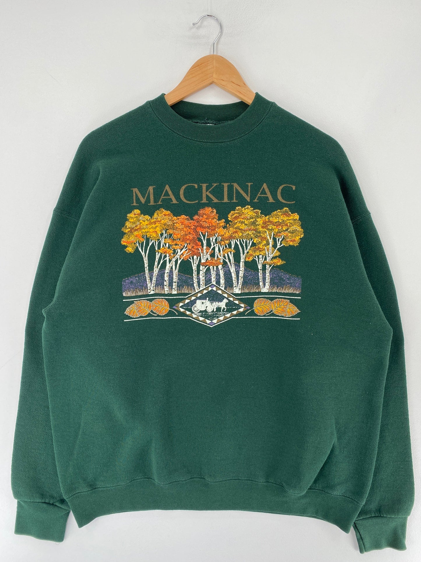 Vintage MACKINAC Size No Tag Approx. XL Animal Sweat-Shirt / G1749S