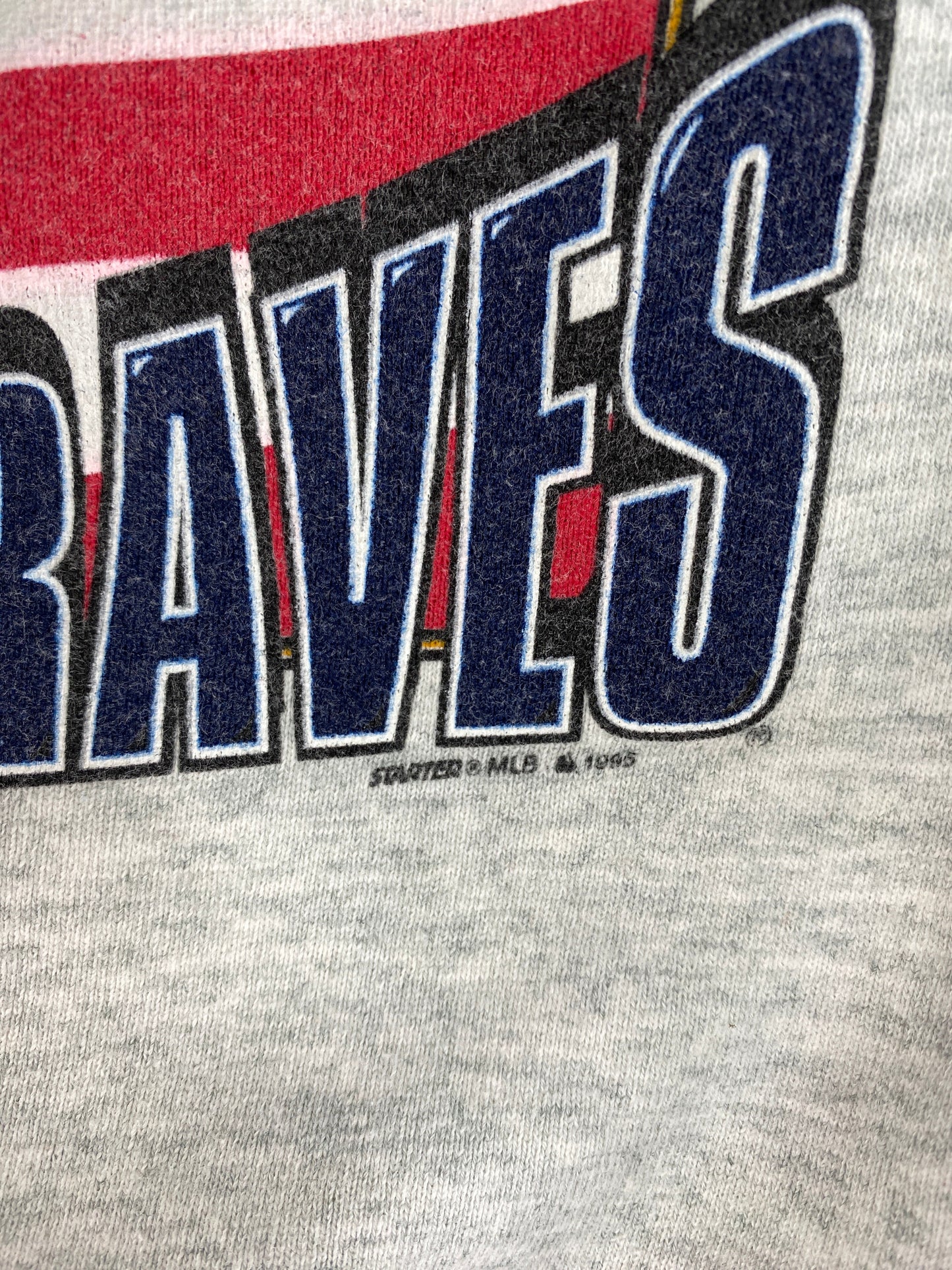 1995 STARTER x ATLANTA BRAVES Made in USA Size L Vintage MLB Sweat-Shirt / G1027S