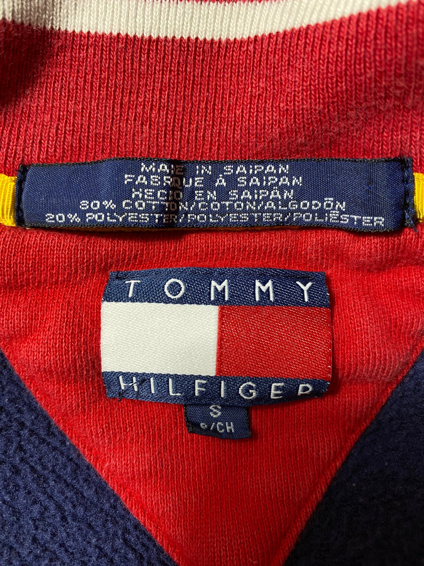90’s TOMMY HILFIGER Size S Half ZipSweat-Shirt / F8649S