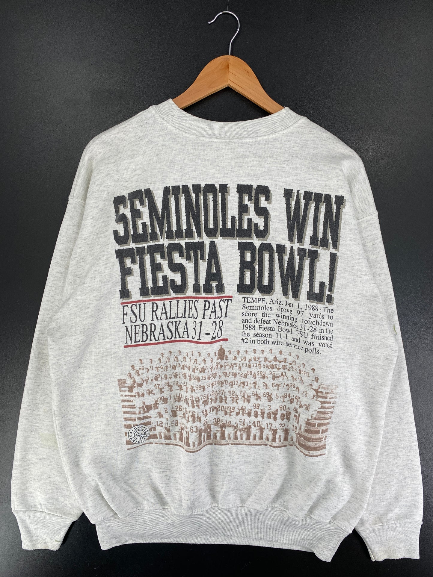 1992 FLORIDA STATE Made in USA Size XL Vintage College Sweat-Shirt / F1032S