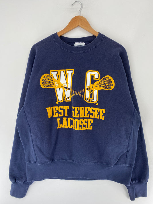 90’s WEST GENESEE LACROSSE Size XXL College Sweat-Shirt / F1034S