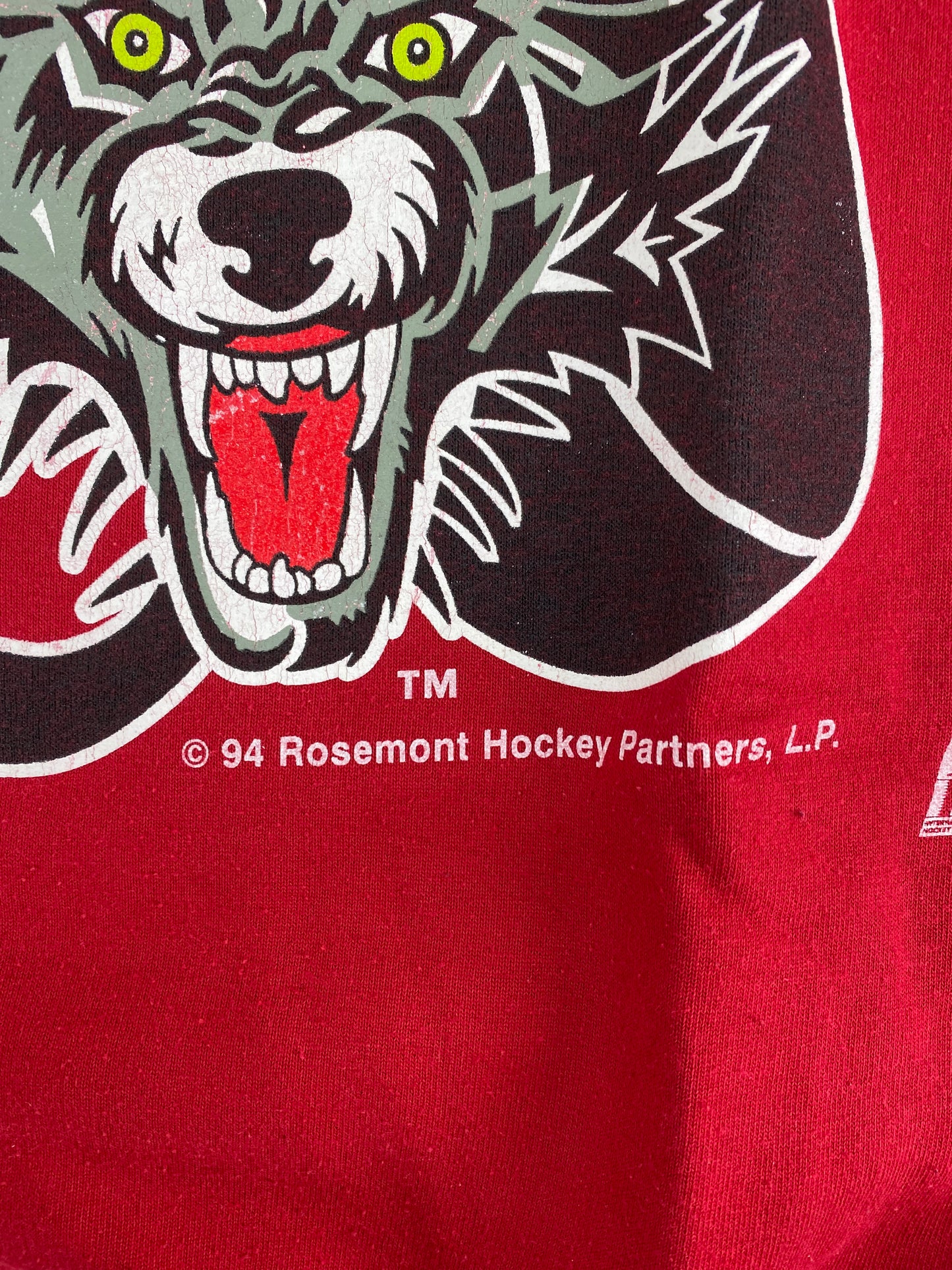 1994 CHICAGO WOLVES Made in USA Size L Vintage College Sweat-shirt / G5802S