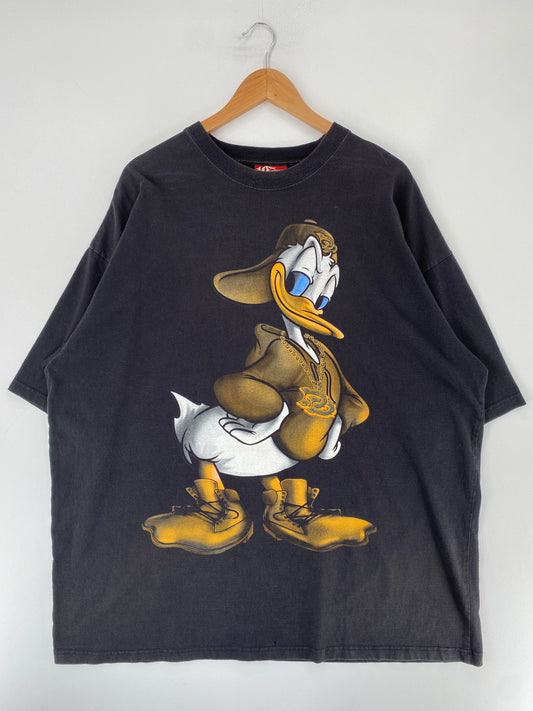 00' DISNEY DONALD DUCK Size XXXL Vintage T-Shirt / F1046T
