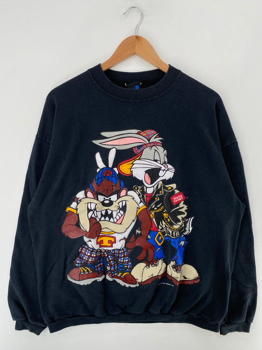 1993 LOONEY TUNES Made in USA Size Approx.XL Vintage Sweat-Shirt / F8125S