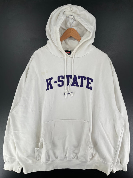 00' NIKE x KANSAS STATE Size XXL Vintage College Hoodie Sweat Shirt / G5954S