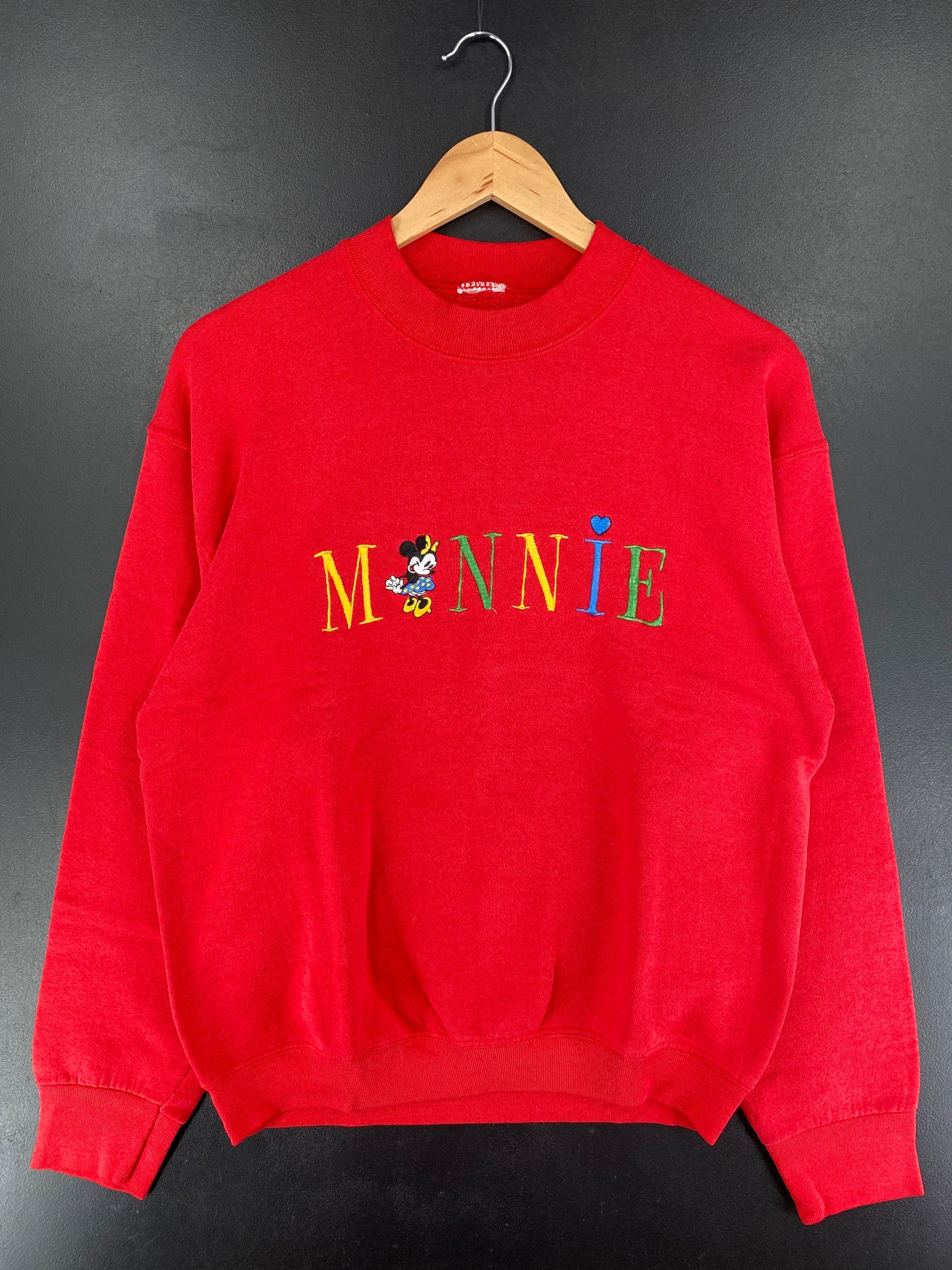 90's DISNEY MINNIE Size No Tag (Approx. Ladies L) Vintage Sweat-shirt / G7093S