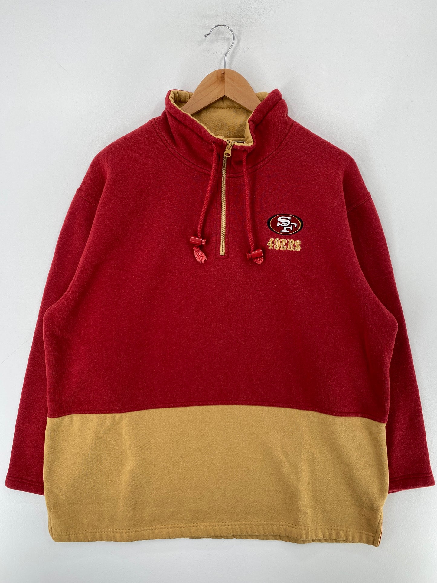 Vintage  SAN FRANCISCO Size L NFL Half Zip-up Sweat-Shirt / F8156S