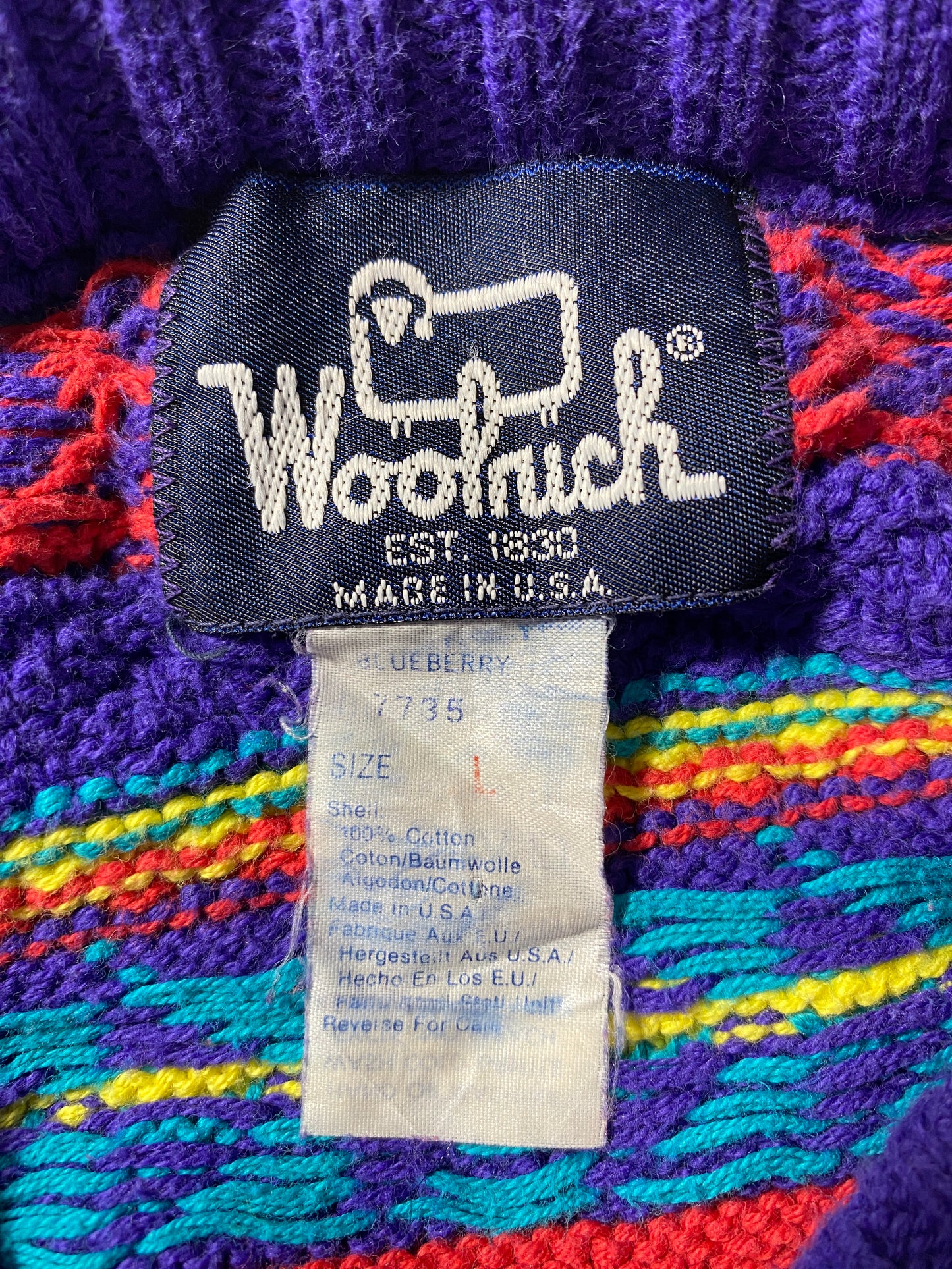 90's Woolrich Made in USA Size L Vintage Knitwear / F9021K