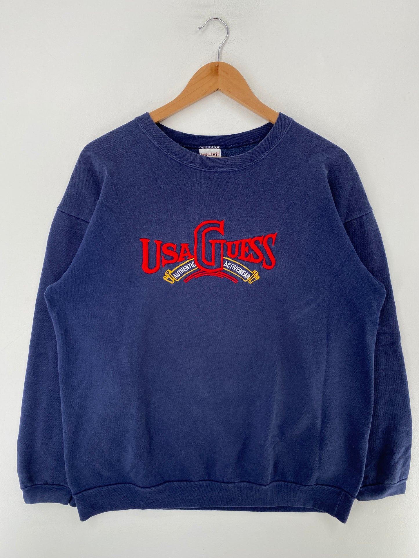 90's GUESS Made in USA Size Approx.L Vintage Sweat-Shirt / G7089S