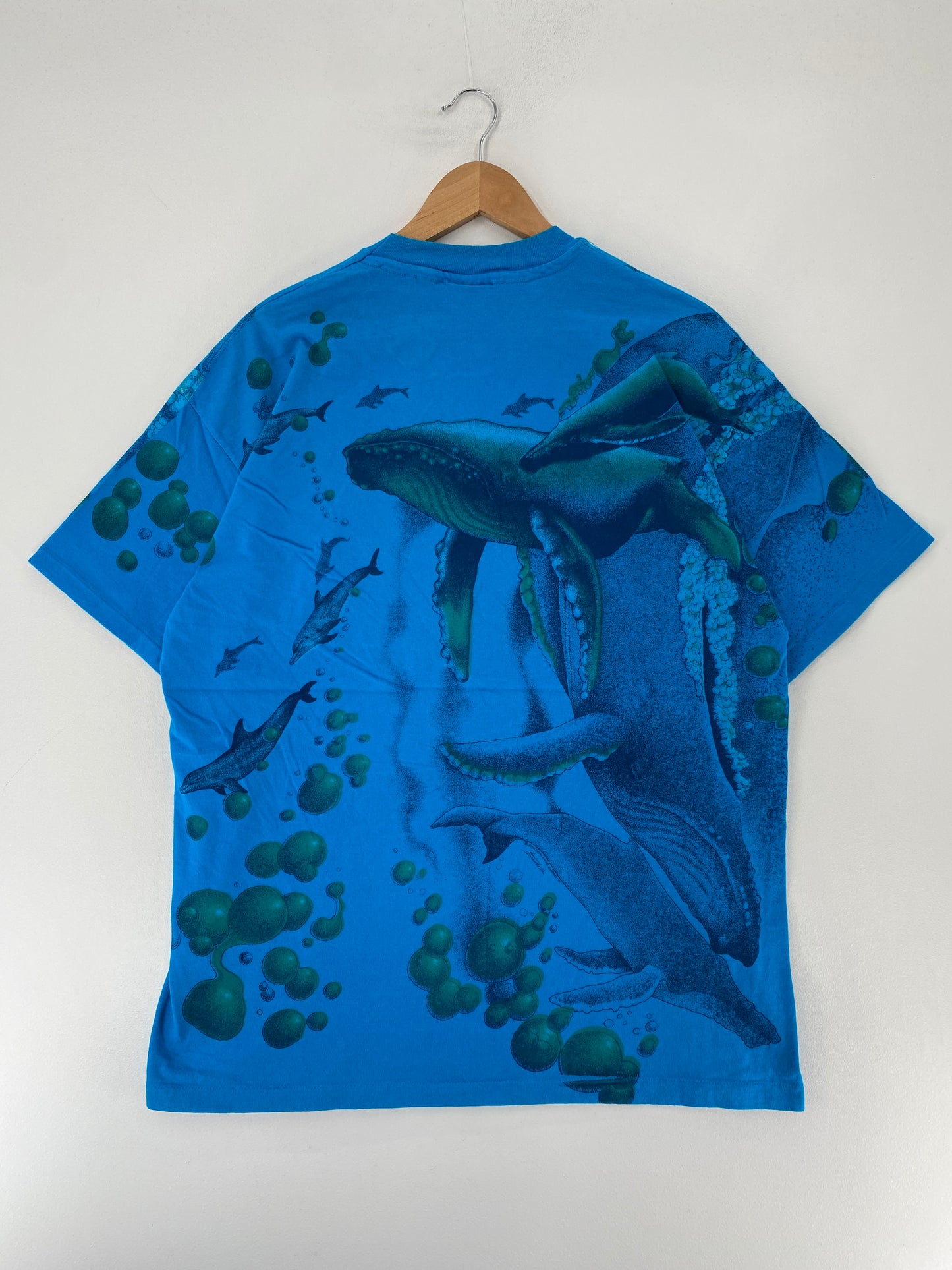 .90's WHALE Made in USA Size XL Vintage T-Shirt / F1633T