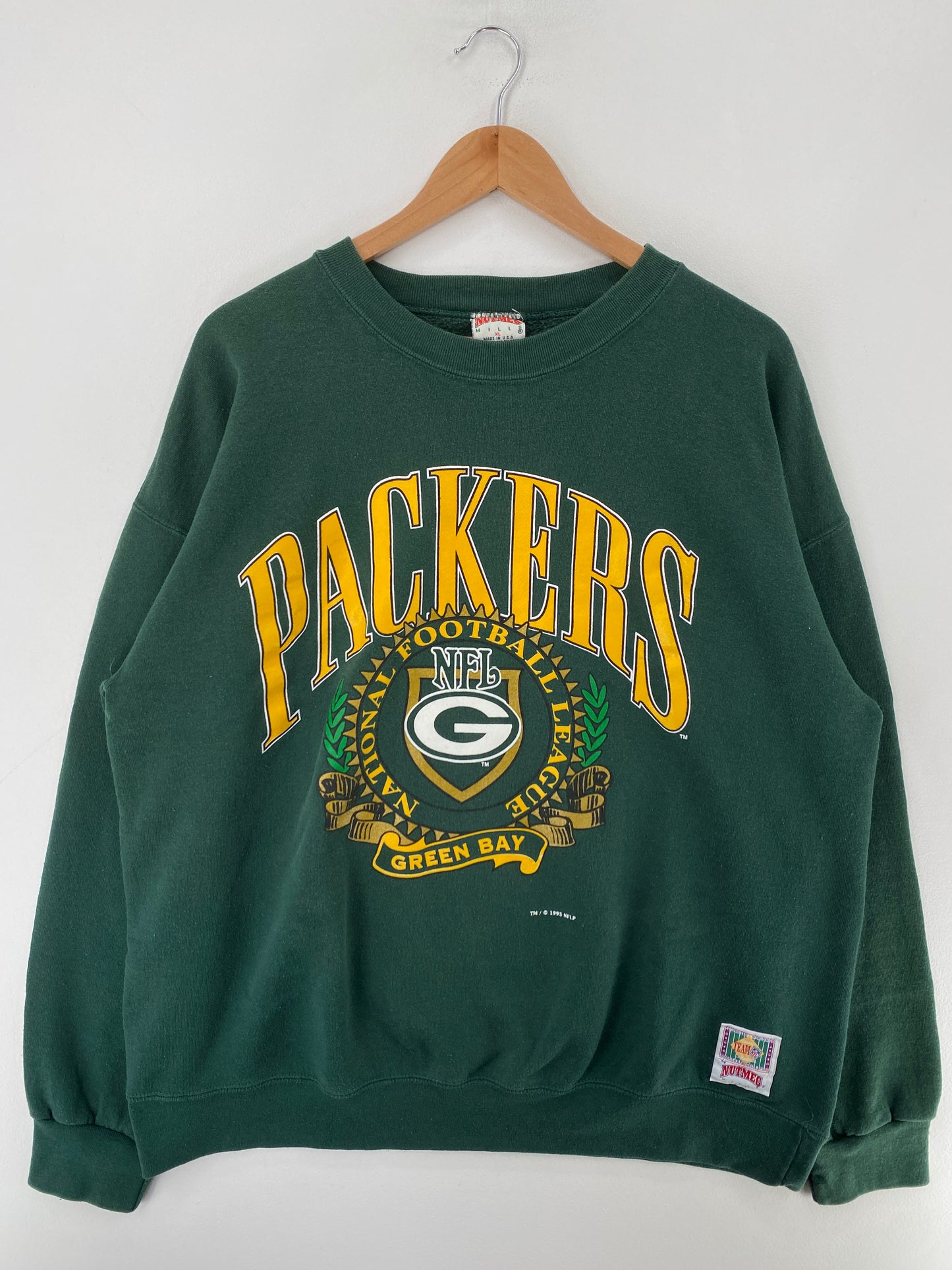 1993 GREEN BAY PACKERS Made in USA Size XL Vintage NFL Sweat-Shirt/ F8343S