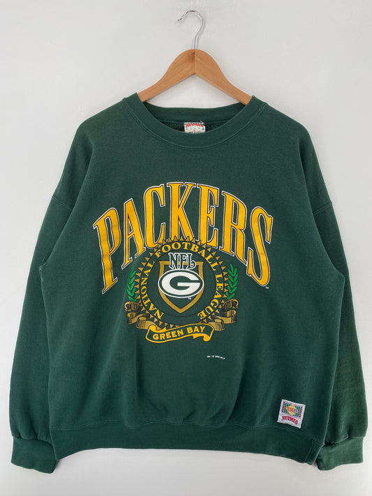 1993 GREEN BAY PACKERS Made in USA Size XL Vintage NFL Sweat-Shirt/ F8343S