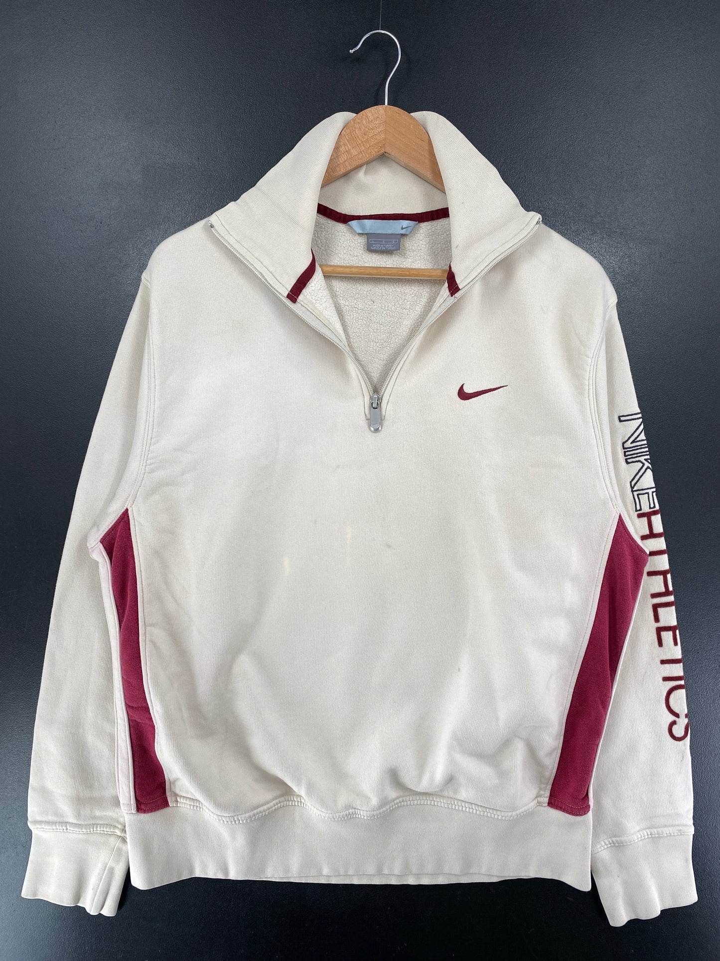 00’ NIKE MINI SWOOSH ATHLETICS Size L Vintage Half-Zip Sweat-Shirt / G6474S