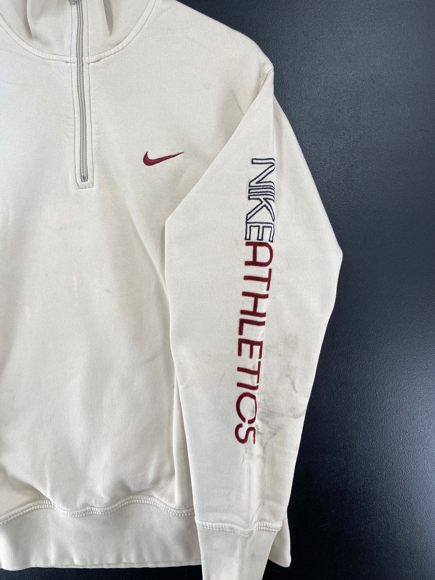 00’ NIKE MINI SWOOSH ATHLETICS Size L Vintage Half-Zip Sweat-Shirt / G6474S
