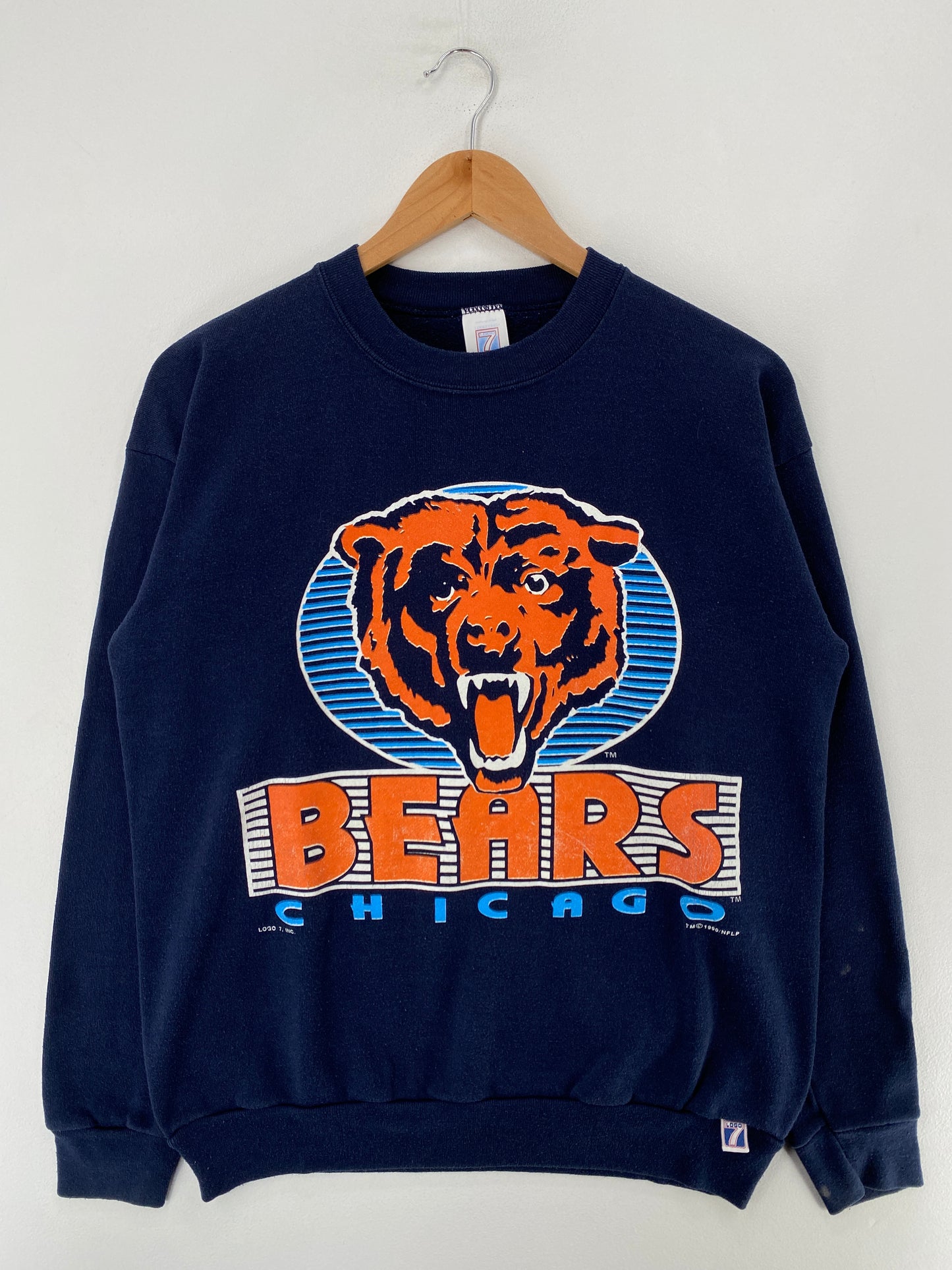 1990 CHICAGO BEARS Made in USA Size L Vintage NFL Sweat-shirt / F8342S