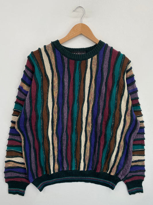 Vintage 3D COOGI-Style Size No Tag (Approx.L) Knit Sweater / G6495K