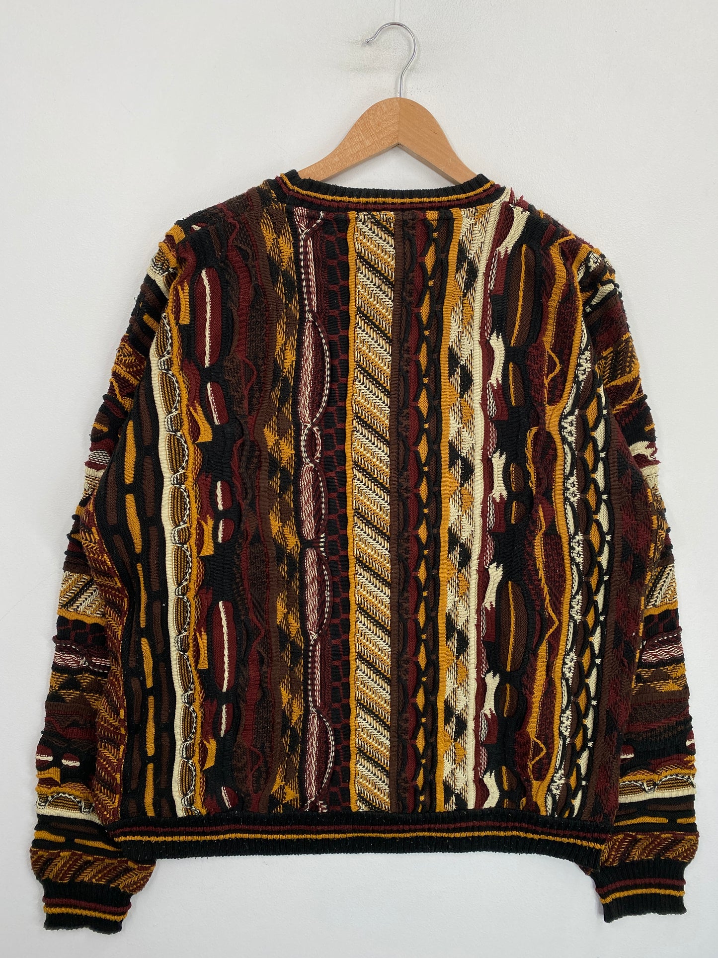 Vintage 3D COOGI-Style Made in USA Size No Tag (Approx.XXL) Knit Sweater / G6494K