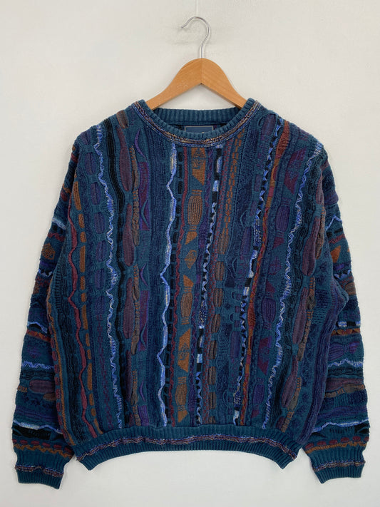 Vintage 3D COOGI-Style Size No Tag (Approx.M) Knit Sweater / G6496K