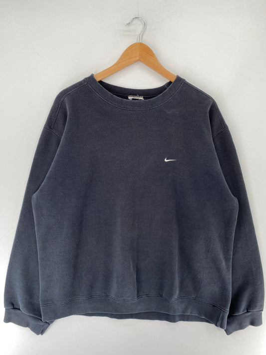 90’s NIKE MINI SWOOSH Size No tag (Approx.L) Vintage Sweat-Shirt / F1642S