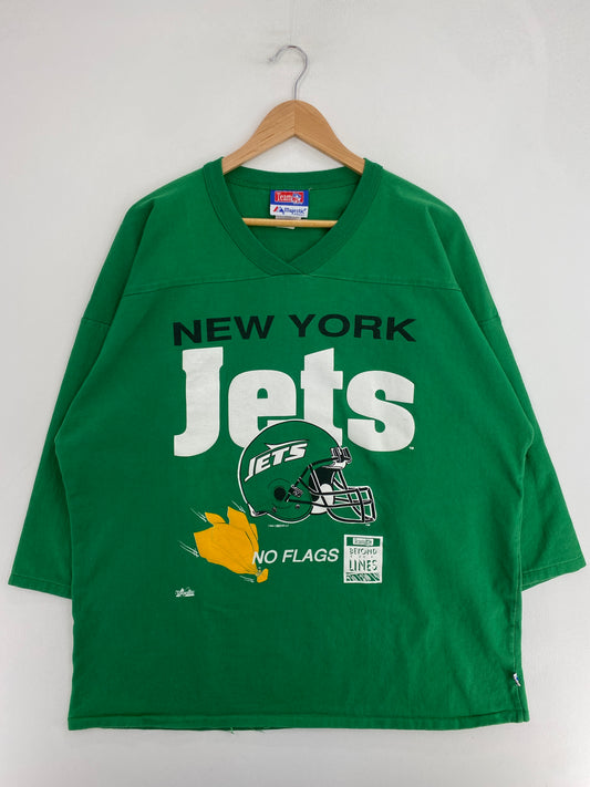 1993 NEW YORK JETS Size XXL Vintage NFL T-Shirt / G2640T