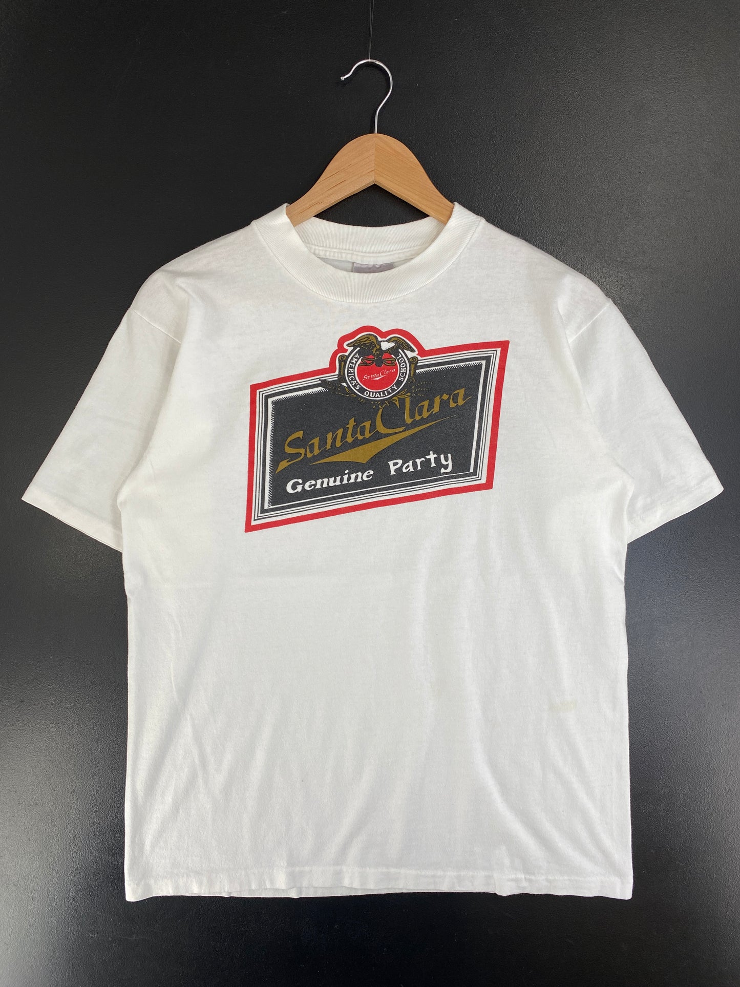 90's SANTA CLARA Made in USA Size L Vintage T-Shirt / G7216T