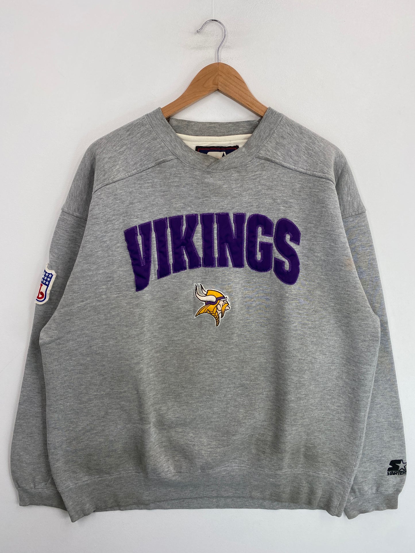 90's STARTER x MINNESOTA VIKINGS Size L Vintage NFL Sweat-Shirt / G6568S