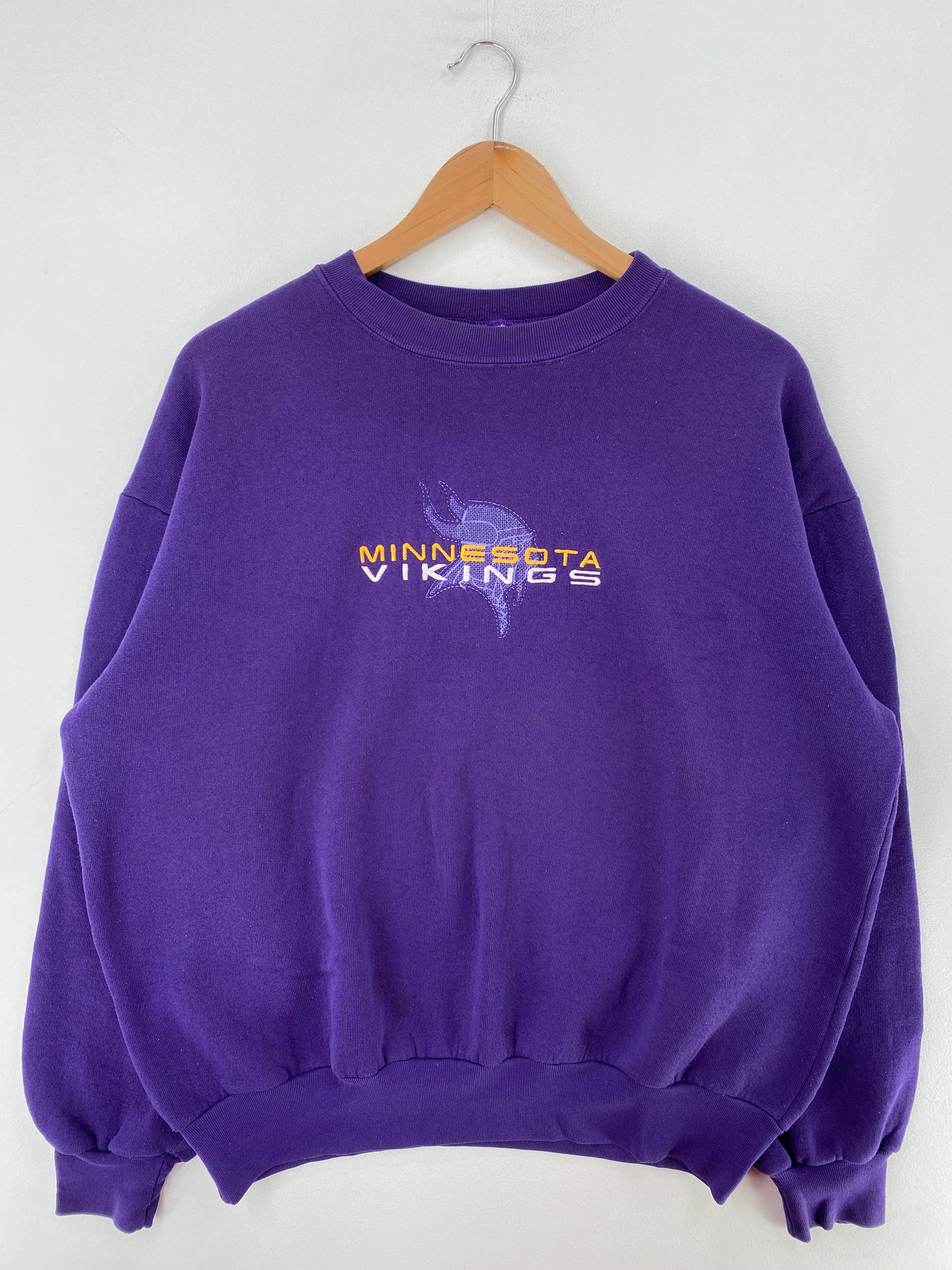 90's MINNESOTA VIKINGS Made in USA Size L NFL Sweat-Shirt / G1606S