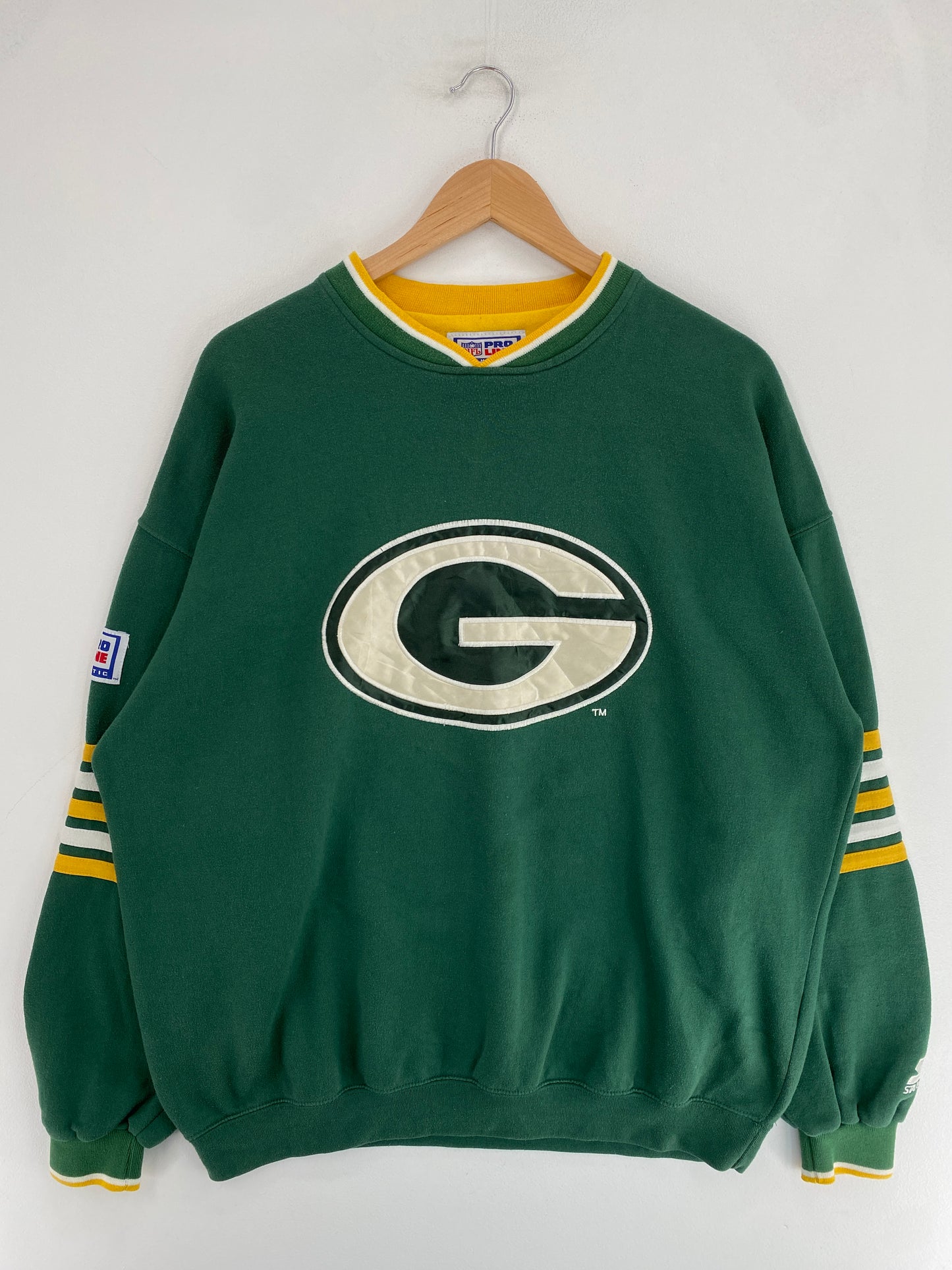 90’s STARTER x GREEN BAY PACKERS Size XL Vintage NFL Sweat-Shirt / G6440S
