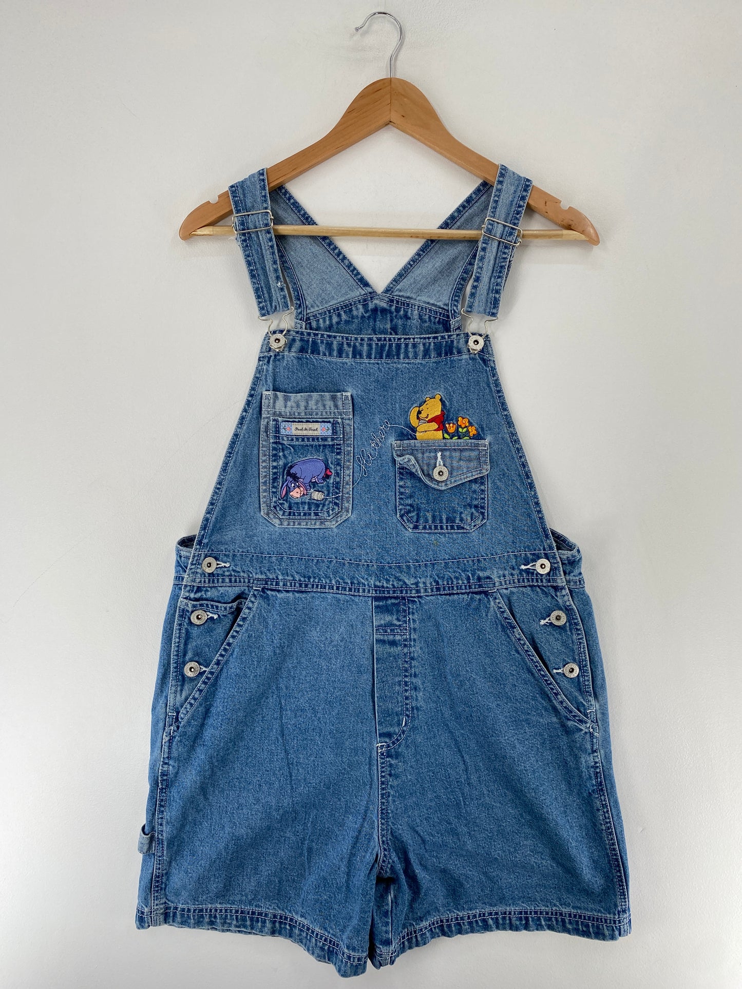 Vintage DISNEY POOH Size No tag Approx. M Denim Overall / F2293P