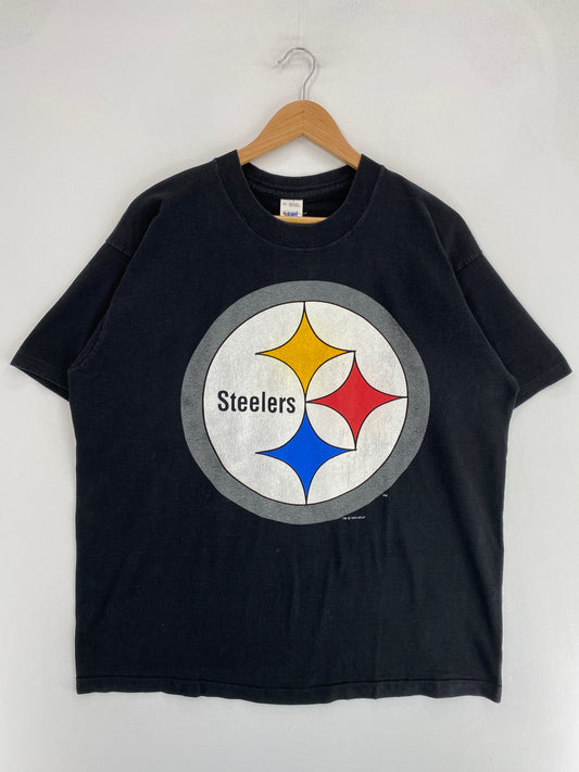 1993 PITTSBURGH STEELERS Made in USA Size XL Vintage NFL T-Shirt / G2776T