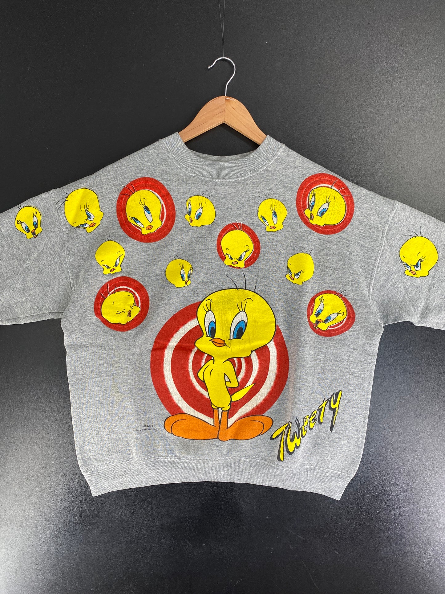 1996 LOONEY TUNES TWEETY Made in USA Size Kids L Vintage Sweat-Shirt / G3203S