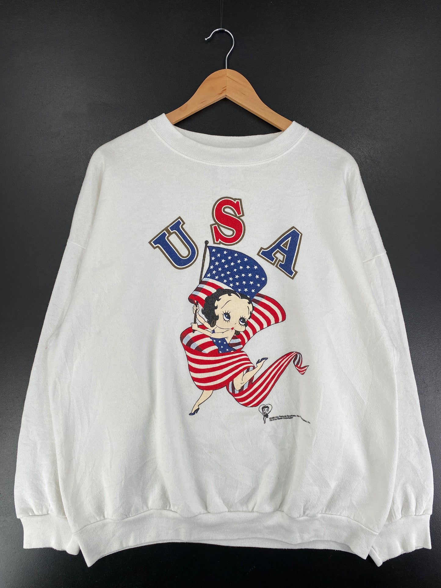 1995 BETTY BOOP USA Made in USA Size XXL Vintage Sweat-shirt / F8490S