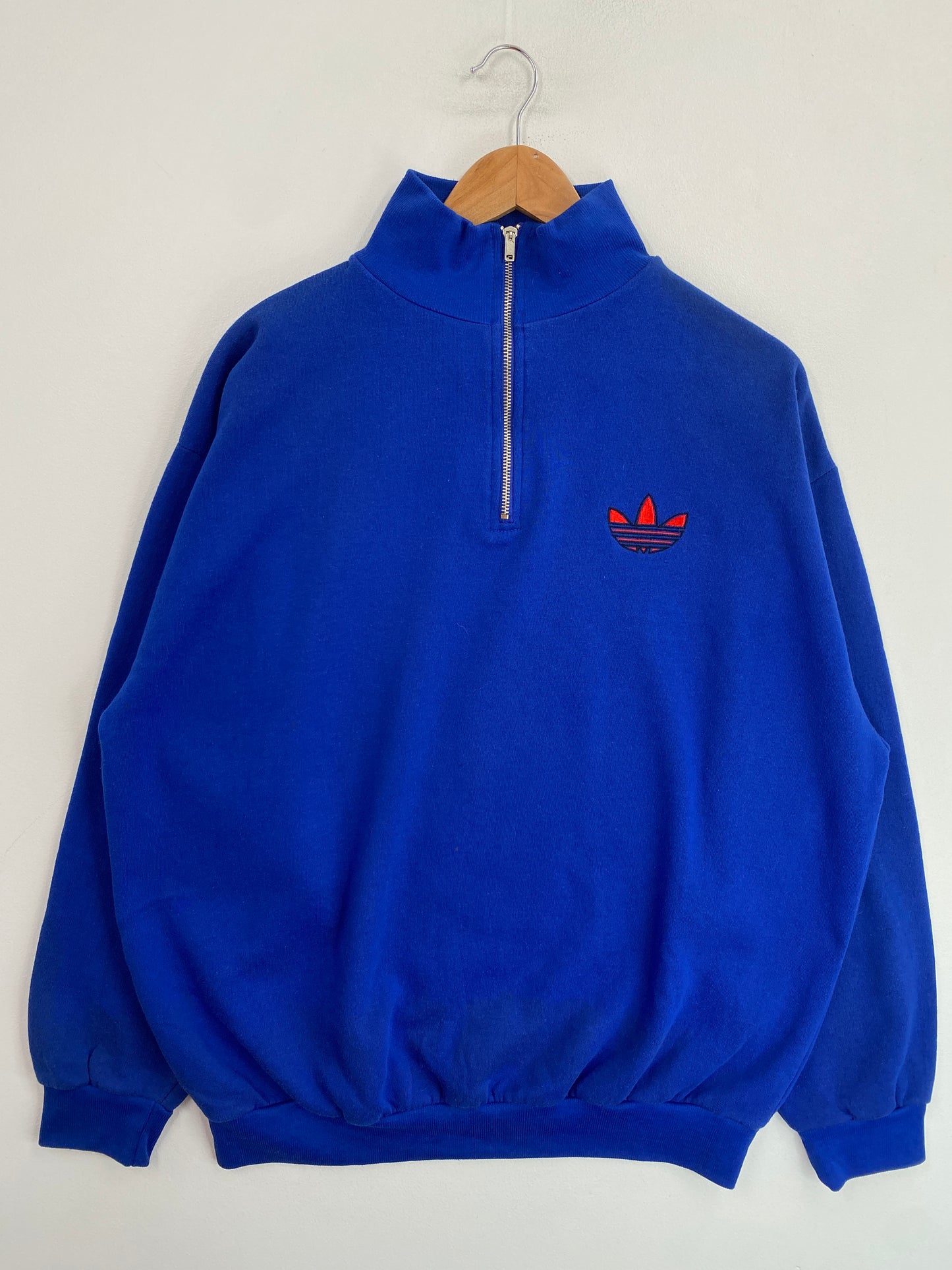 90’s ADIDAS Size XL Half Zip-Up Sweat-shirt / G6626S