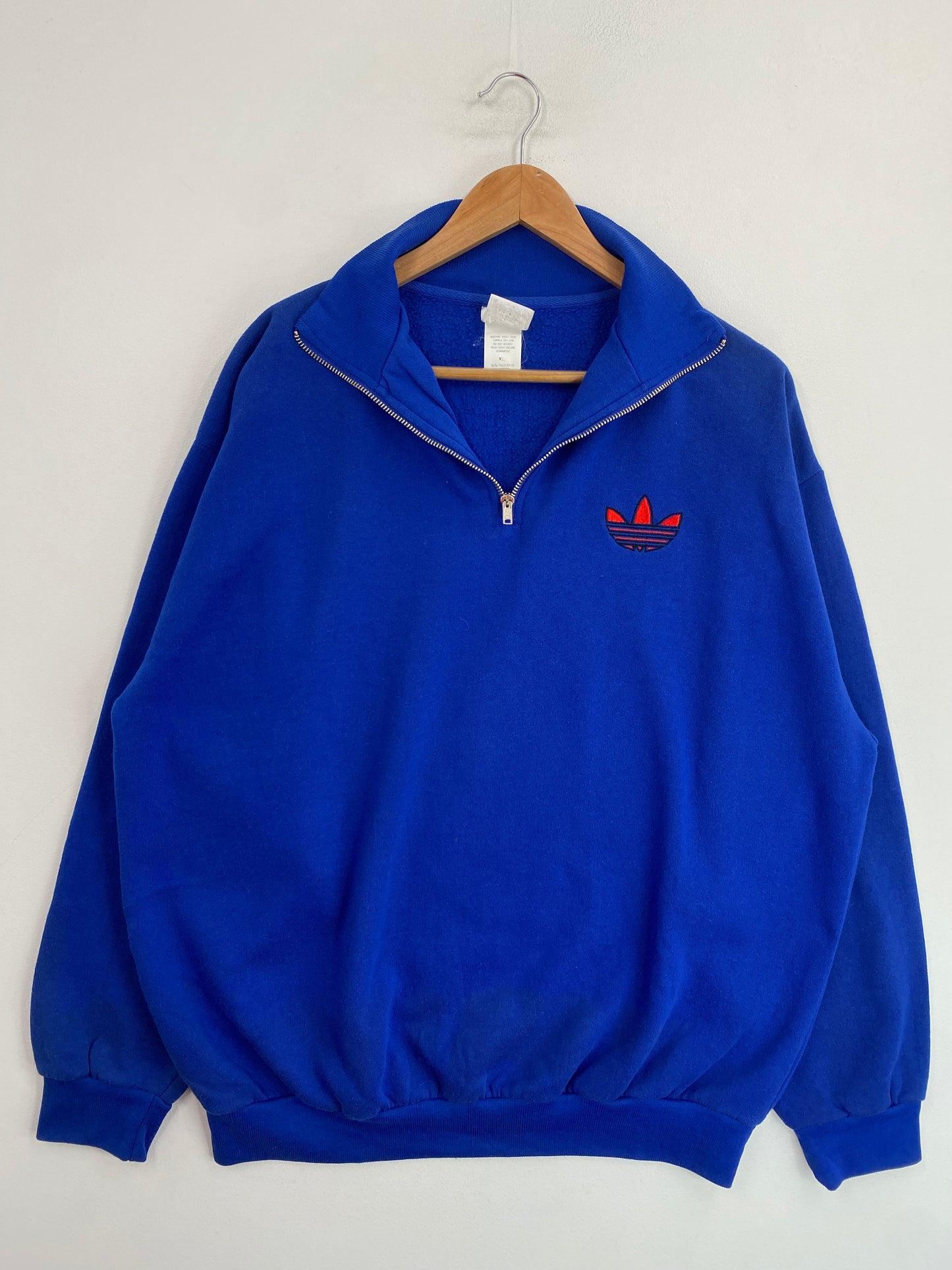 90’s ADIDAS Size XL Half Zip-Up Sweat-shirt / G6626S