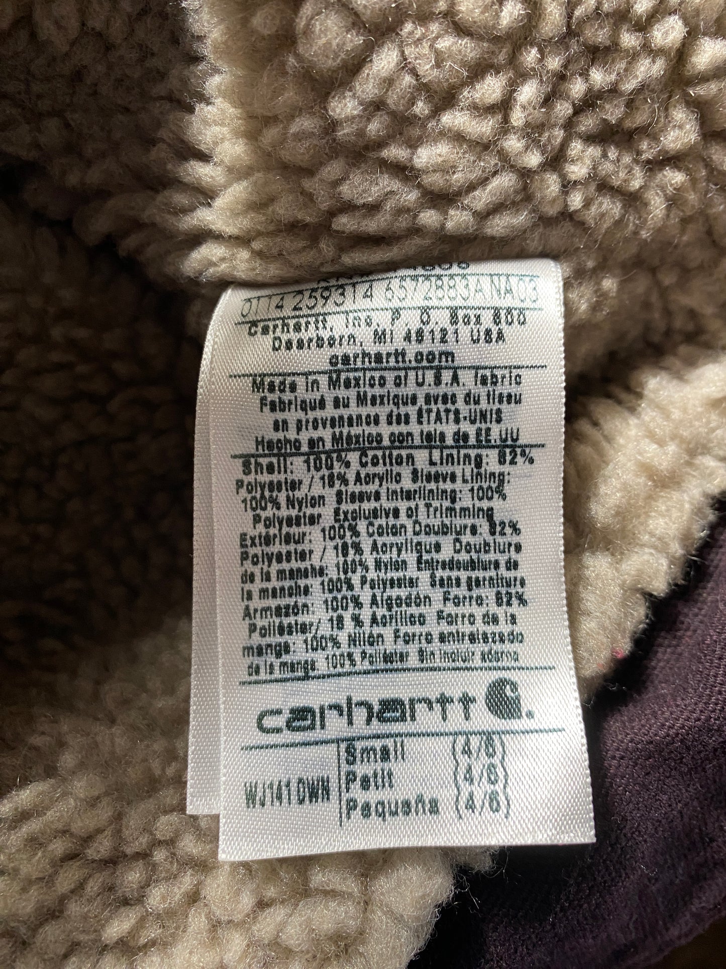.Vintage CARHARTT Size Ladies S Duck Hoodie Jacket / F9405J