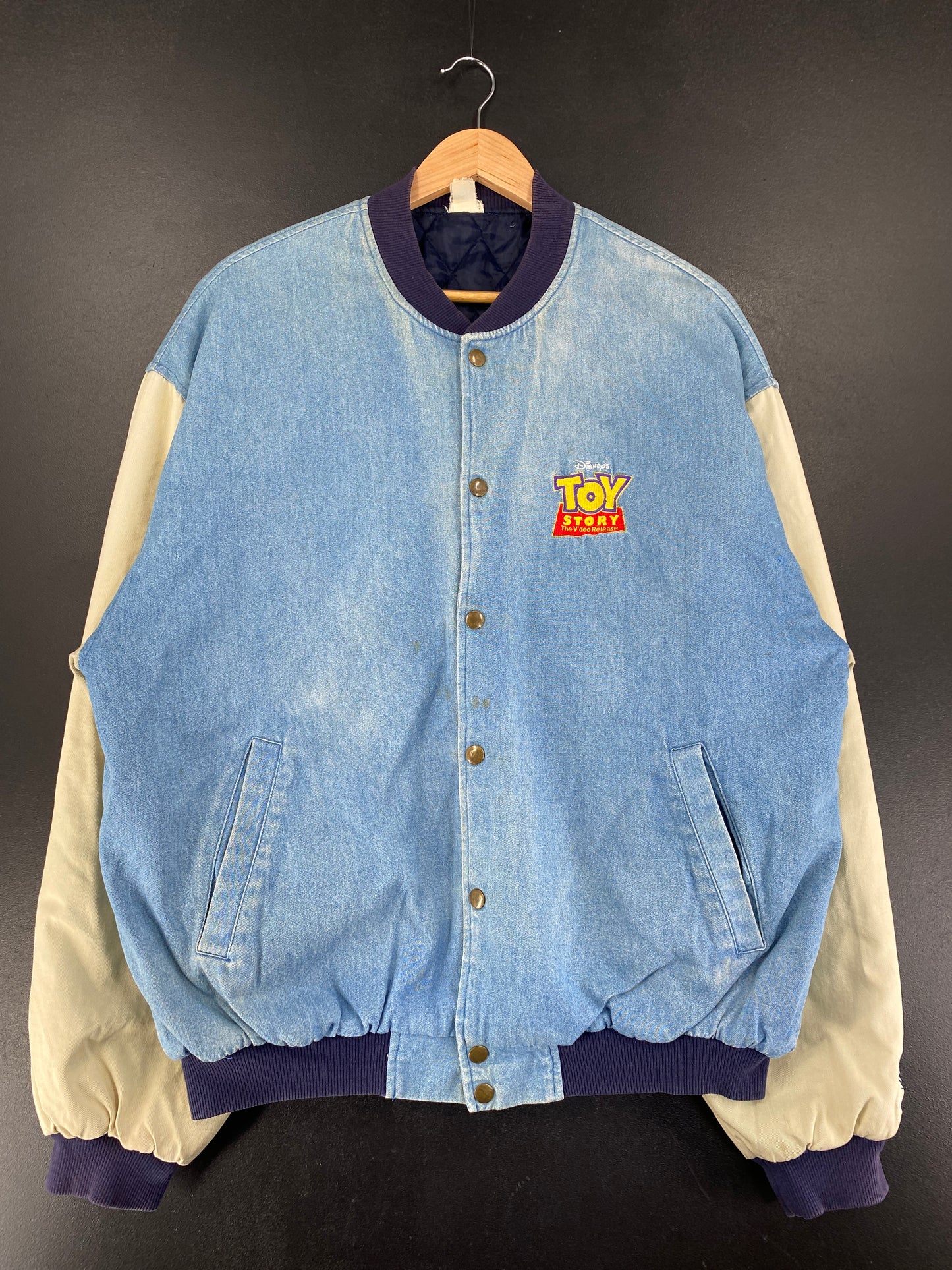 Vintage TOY STORY Size No Tag (Approx.L) Denim Jacket/ F9414J