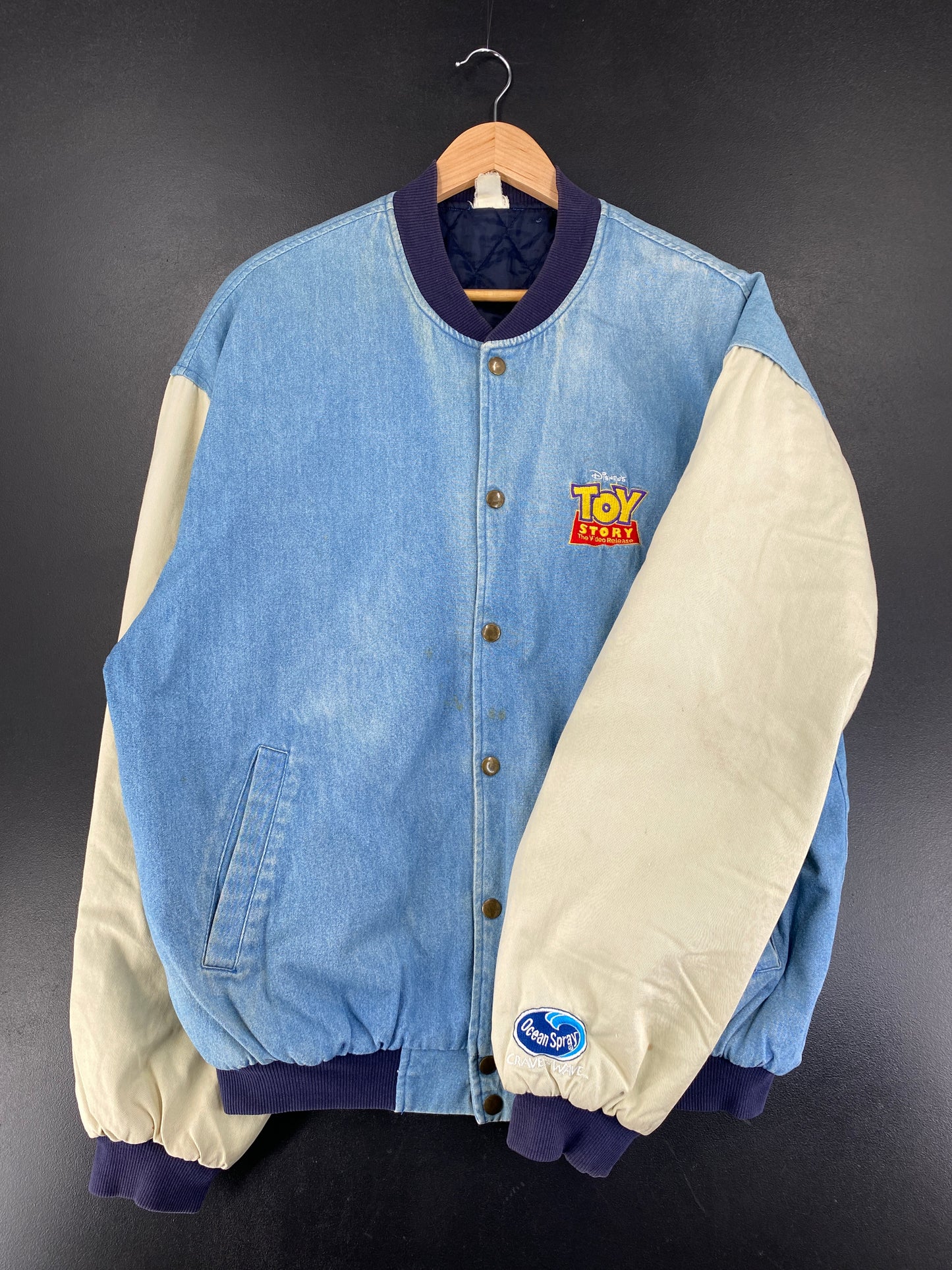 Vintage TOY STORY Size No Tag (Approx.L) Denim Jacket/ F9414J
