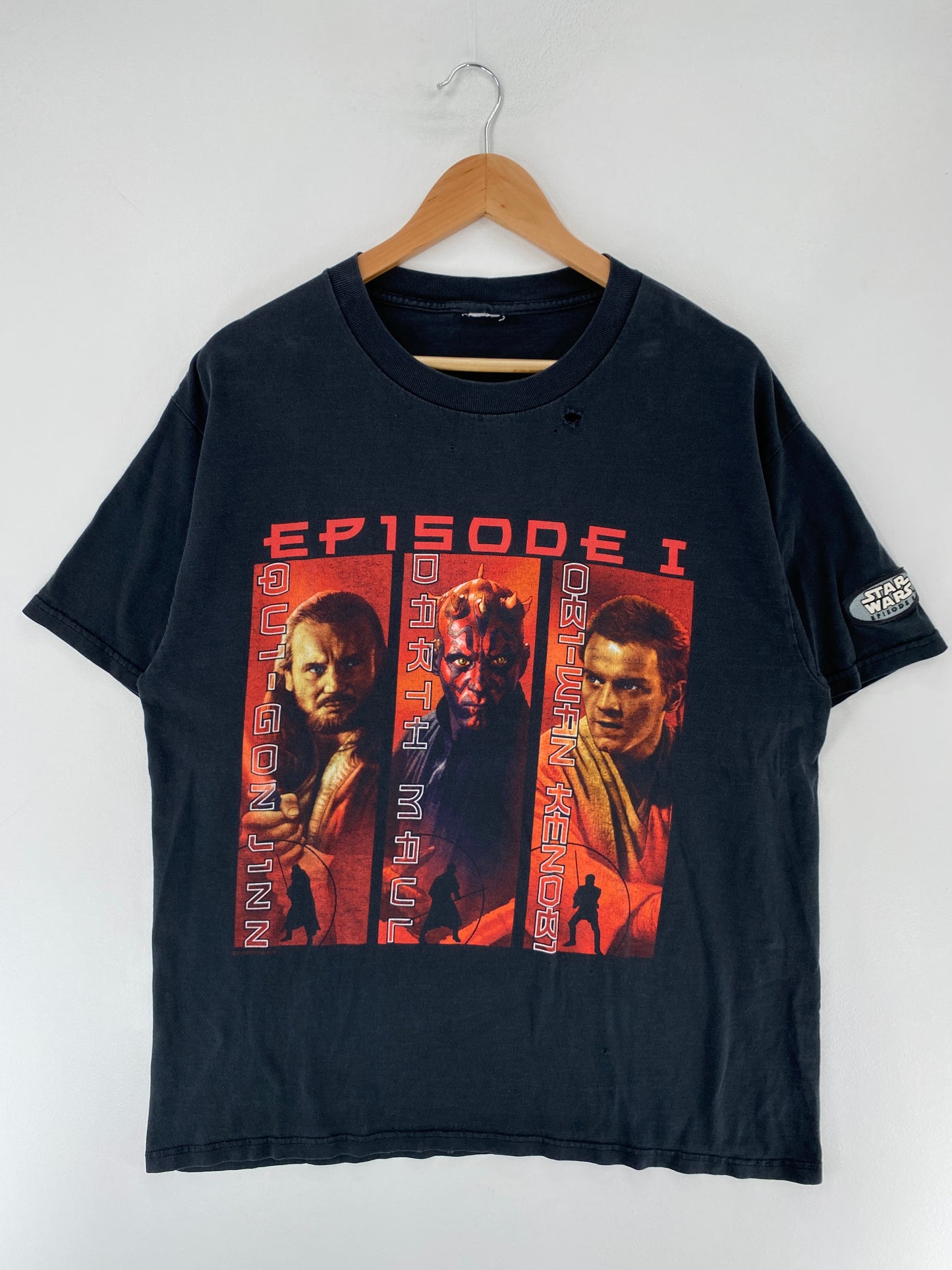 90's STAR WARS EPISODE 1 Size Approx. XL Vintage T-Shirt / F1841T