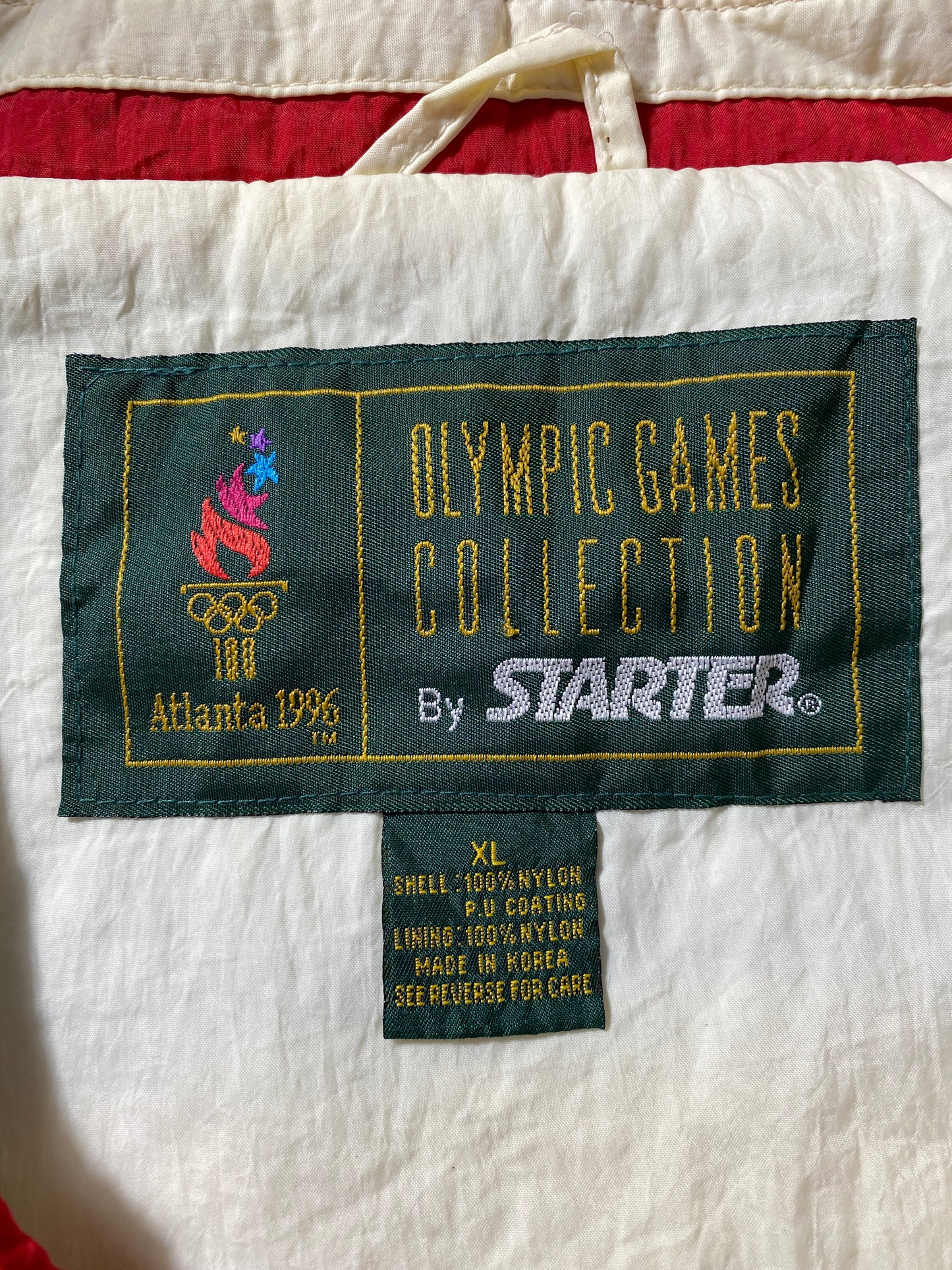 1996 Dead Stock STARTER x ATLANTA OLYMPIC Size XL Nylon Jacket/ F9407N