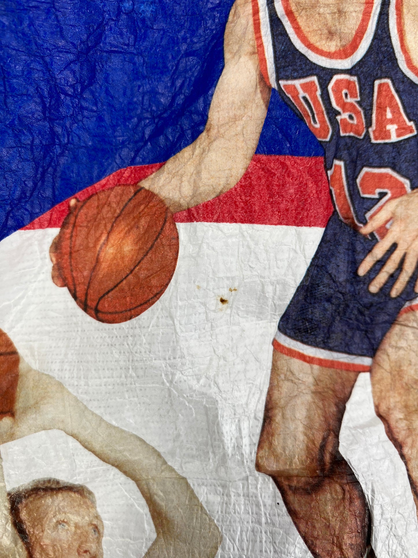 1992 U.S OLYMPIC BASKET BALL Made in USA Size L Vintage Zip-Up Paper Jacket/ F9406J