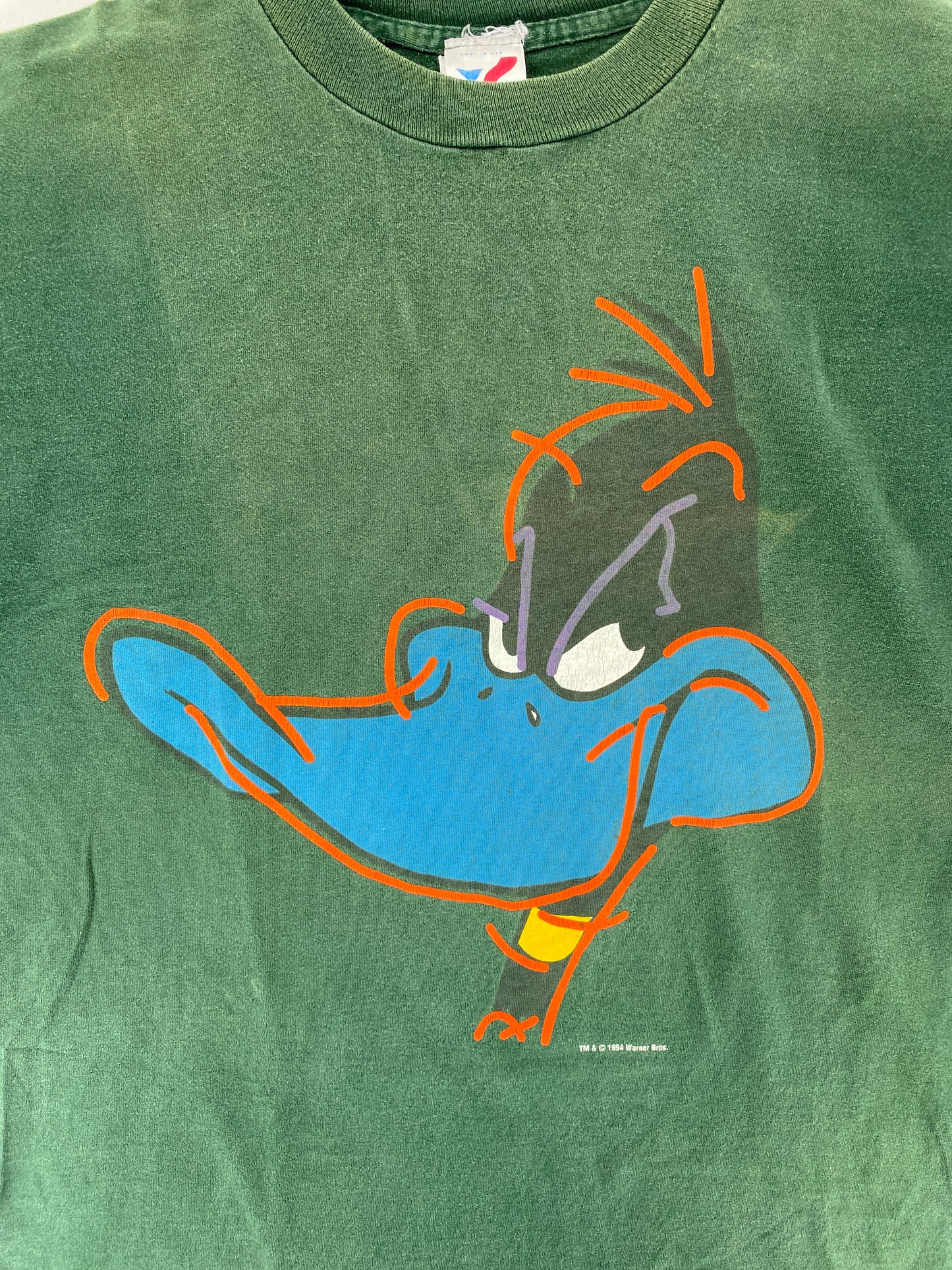 1994 LOONEY TUNES DAFFY DUCK Made in USA Size XL Vintage T-Shirt / F1858T